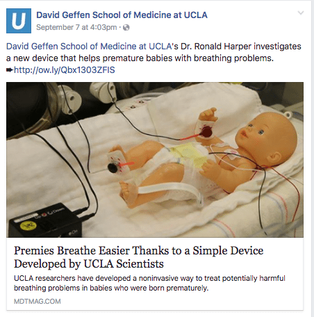 UCLA's David Geffen School of Medicine Facebook post