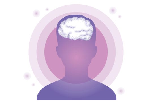 Brain image made with vector