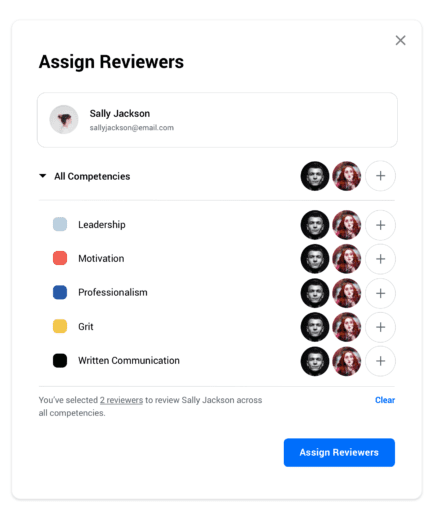 Kira Talent Vertical Review assigning reviewers visual